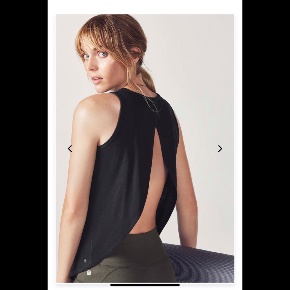 Black Split-Back Millie Tank Fabletics Medium 6-8